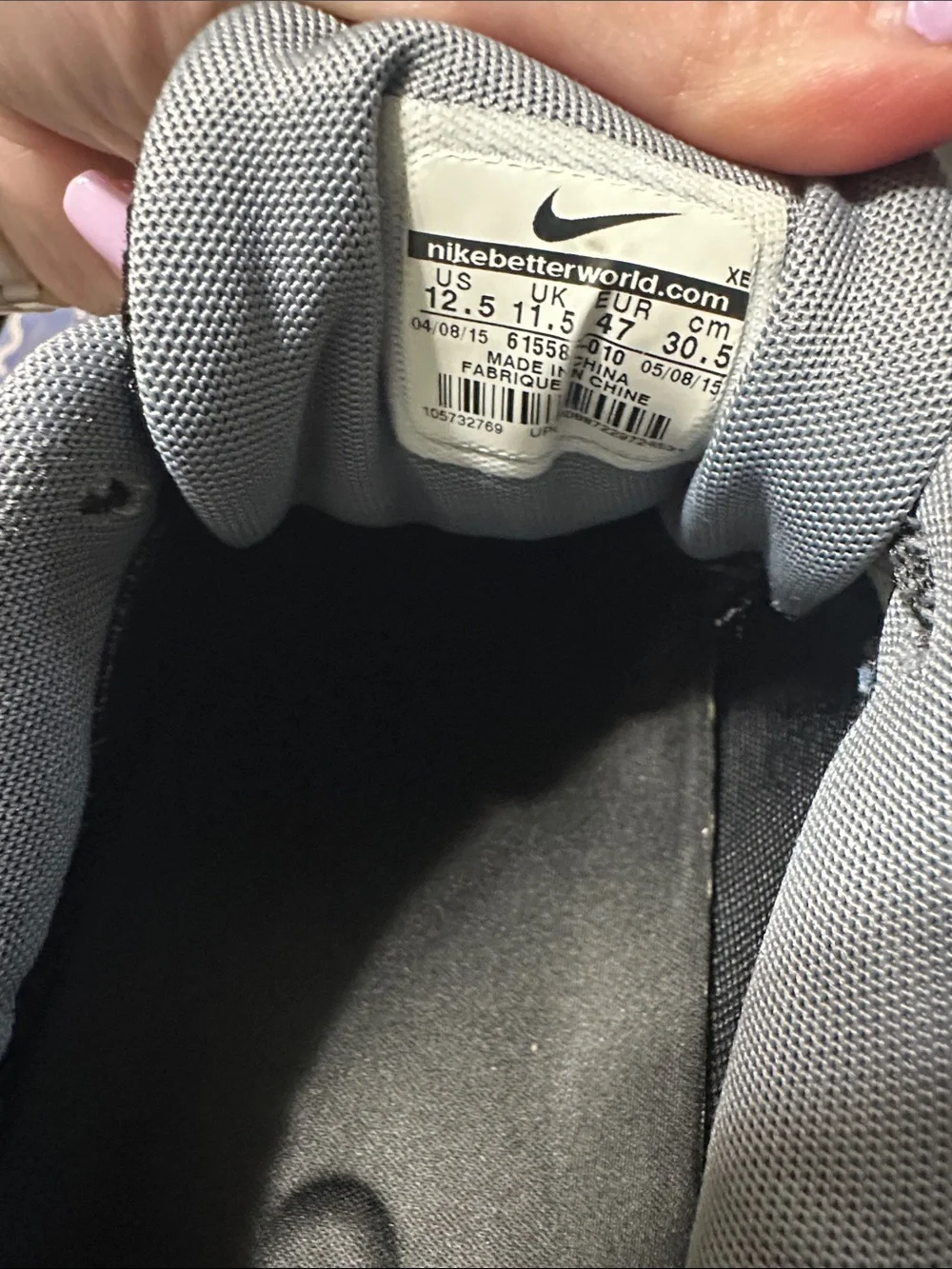 Nike Black and Gray Running Shoes